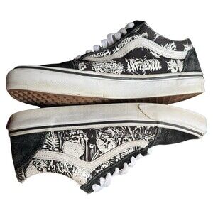 Vans Old Skool 36 Forgotten Bones | Skulls + Script Print | Mens 8 / Women’s 9
